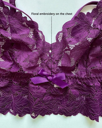 Plus Size Lace Lingerie Set  2-Piece Sexy Sleepwear