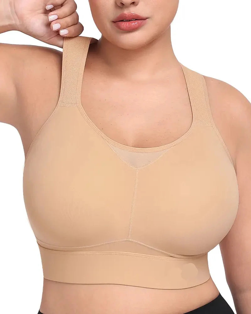 Plus Size Wireless High Support Sports Bra for Women