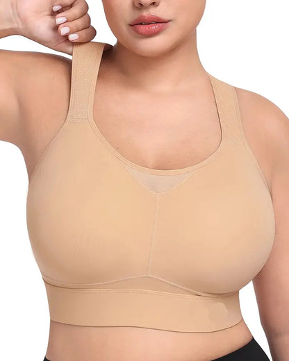 Plus Size Wireless High Support Sports Bra for Women