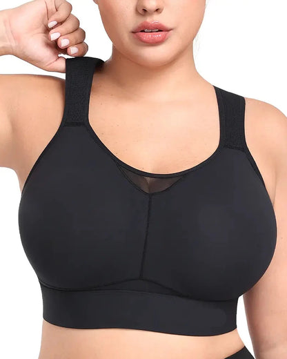 Plus Size Wireless High Support Sports Bra for Women