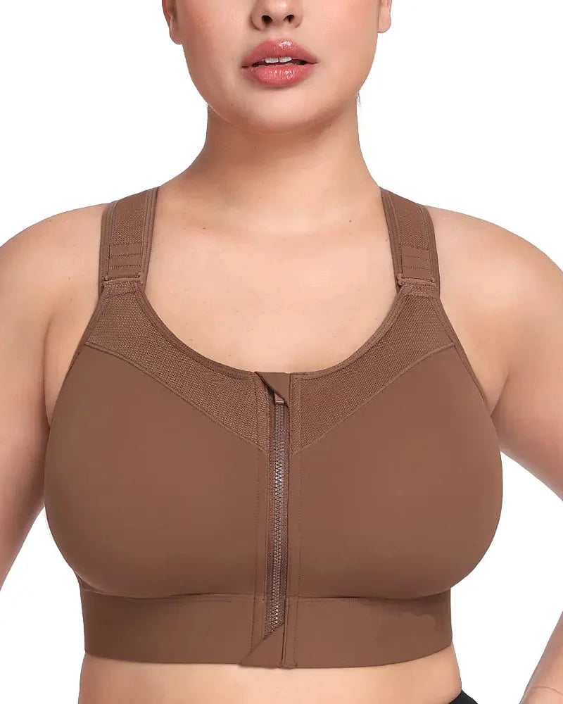 Plus Size Wireless High Support Sports Bra for Women