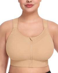 Beige-Front Zip