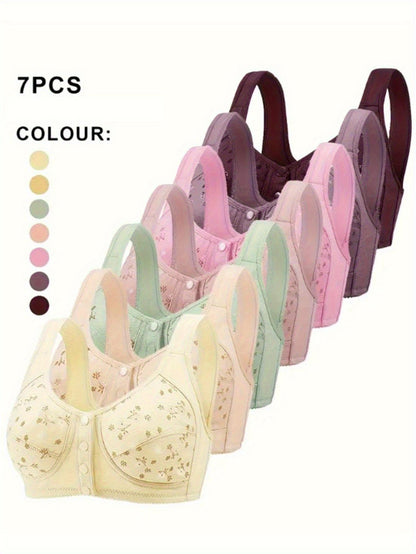 Front Closure Wireless Bras for Women