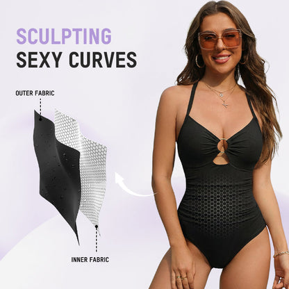 Ruched One-Piece with Tummy-Smoothing Fit