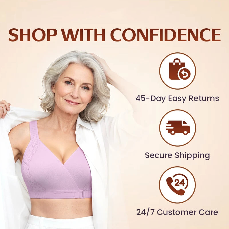 Shapecurve Front-Cross Wrap Bra – Maximum Comfort and Support