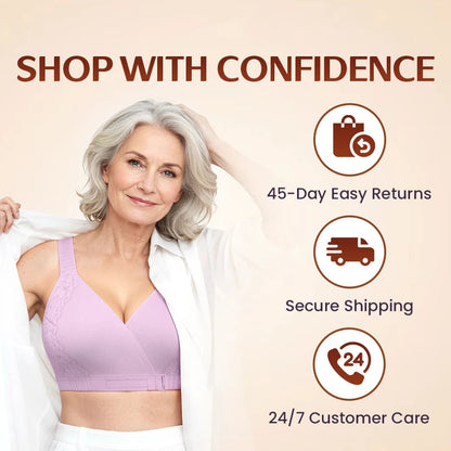 Shapecurve Front-Cross Wrap Bra – Maximum Comfort and Support