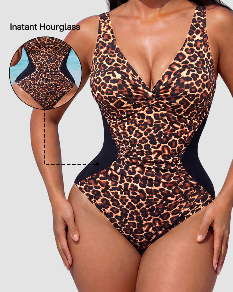 Hourglass™ Ruched Twist Front Slimming One-Piece Swimsuit
