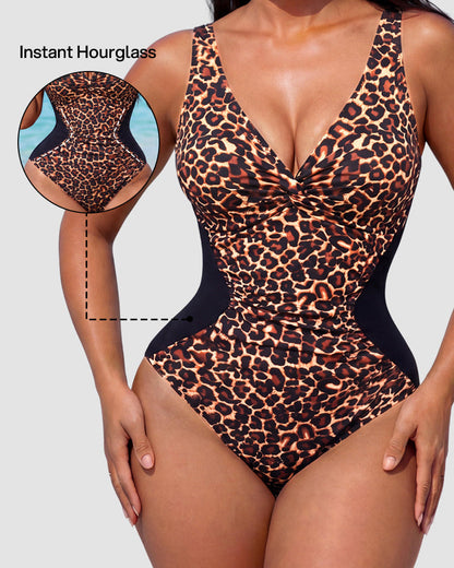 Hourglass™ Ruched Twist Front Slimming One-Piece Swimsuit