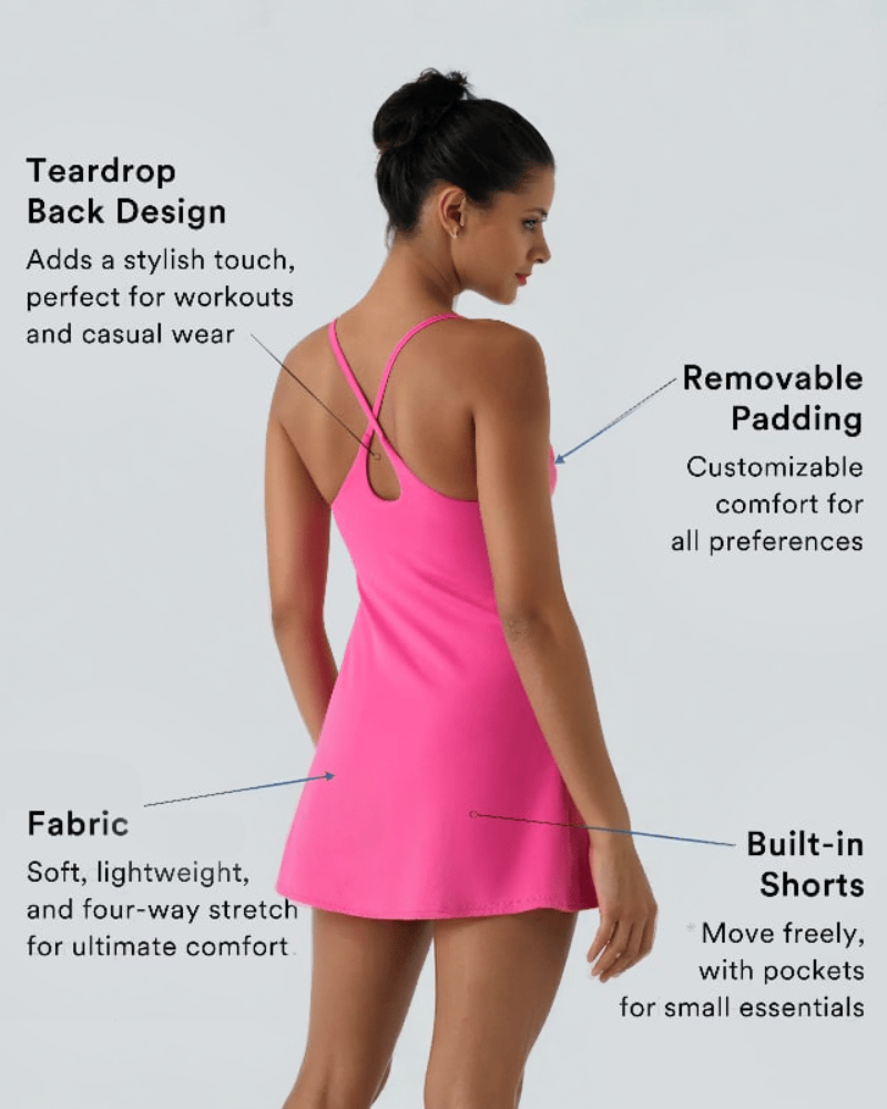 Cloudful™ 2-in-1 Backless Flare Dress – Easy Peezy Edition