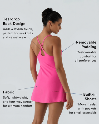 Cloudful™ 2-in-1 Backless Flare Dress – Easy Peezy Edition