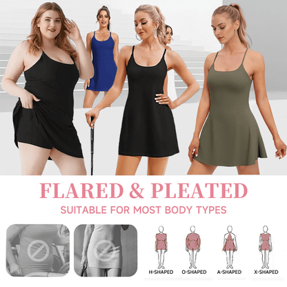 Cloudful™ 2-in-1 Backless Flare Dress – Easy Peezy Edition
