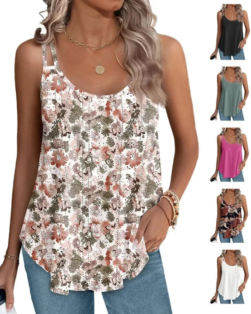 Women’s Peplum Tank Tops Sleeveless V-Neck Stretchy Summer Babydoll Tops