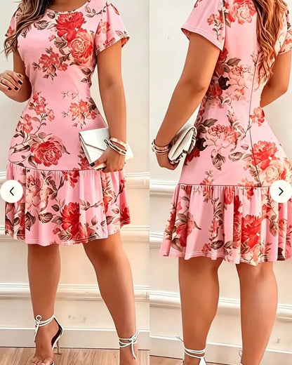Women’s Casual Print Stretch Dress Stylish Summer Daily Wear
