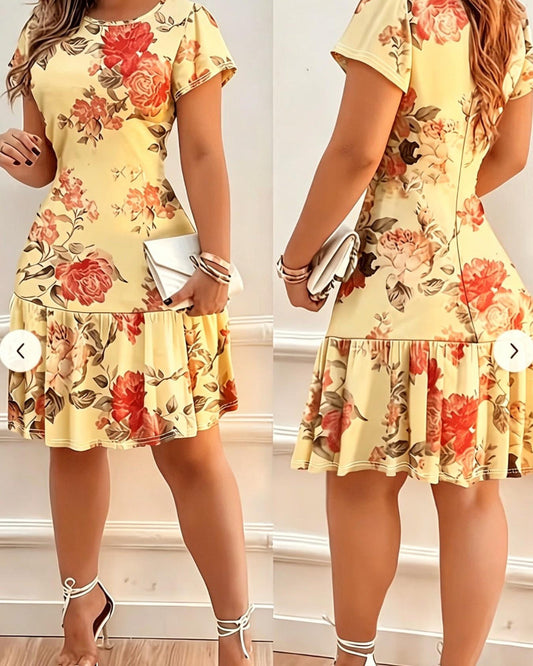 Women’s Casual Print Stretch Dress Stylish Summer Daily Wear