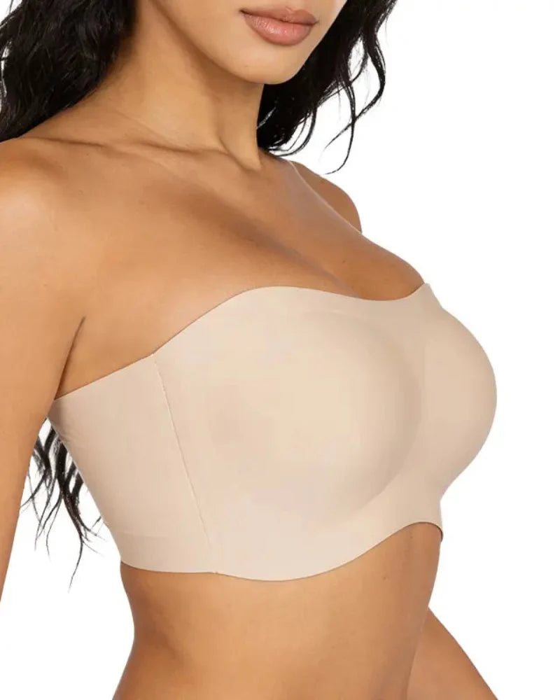 Strapless Jelly Wireless Padded Bra, Non-Slip Seamless Comfort