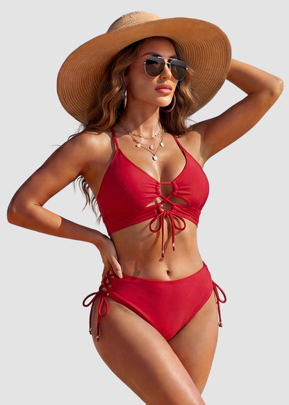 Women’s Cutout String Bikini Set Two Piece Swimsuit Bathing Suit