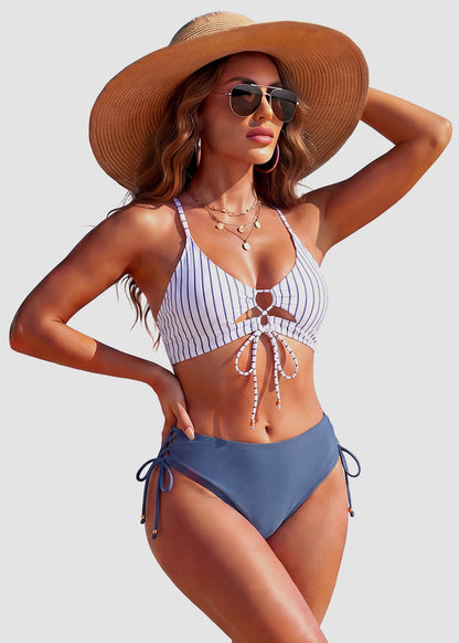 Women’s Cutout String Bikini Set Two Piece Swimsuit Bathing Suit