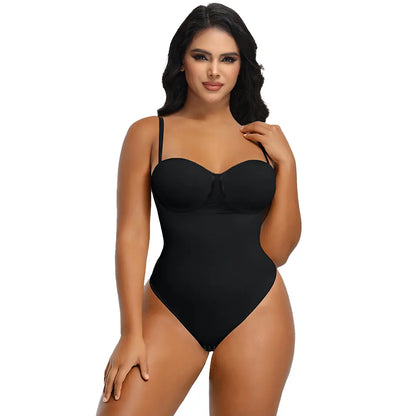 Seamless Lace-Up Bodysuit for Effortless Curves