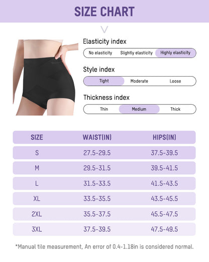 High-Waisted Cross Support Shaping Panties (6-Pack)