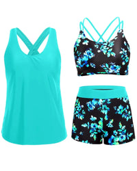 Aqua and Blue Flower