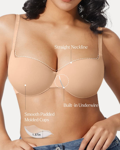 Seam-Free Push-Up T-Shirt Bra