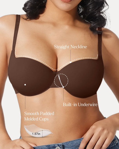 Seam-Free Push-Up T-Shirt Bra