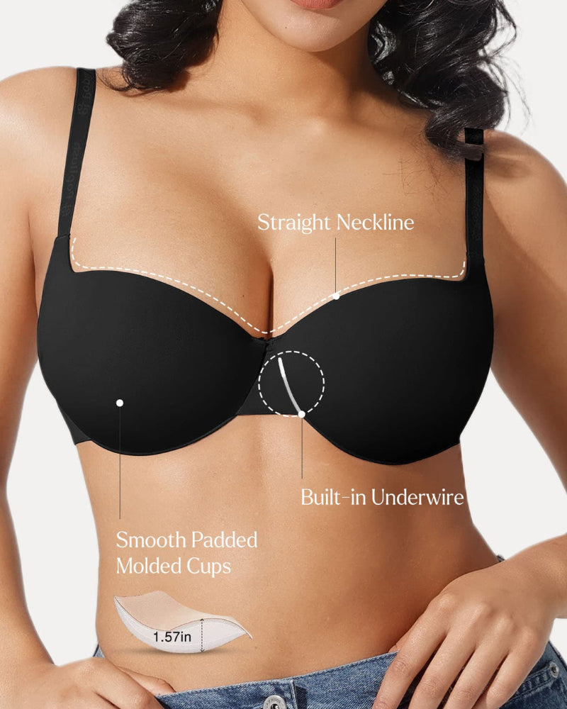 Seam-Free Push-Up T-Shirt Bra