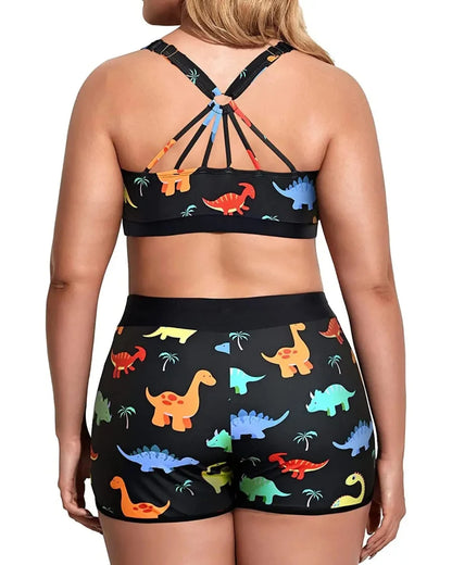 3-Piece Tummy Control Tankini Swimwear