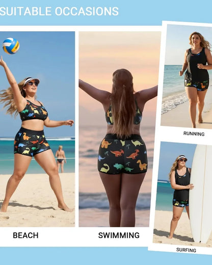 3-Piece Tummy Control Tankini Swimwear