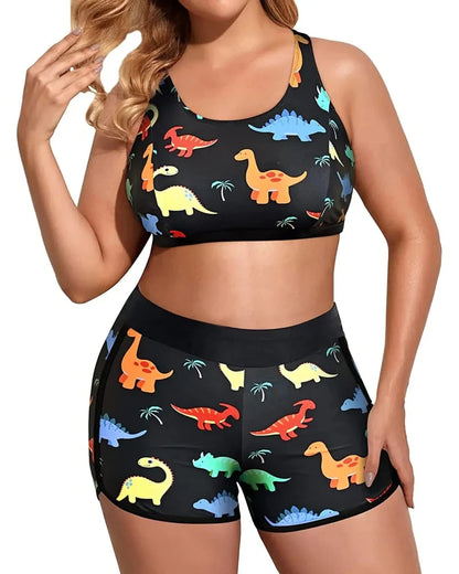 3-Piece Tummy Control Tankini Swimwear