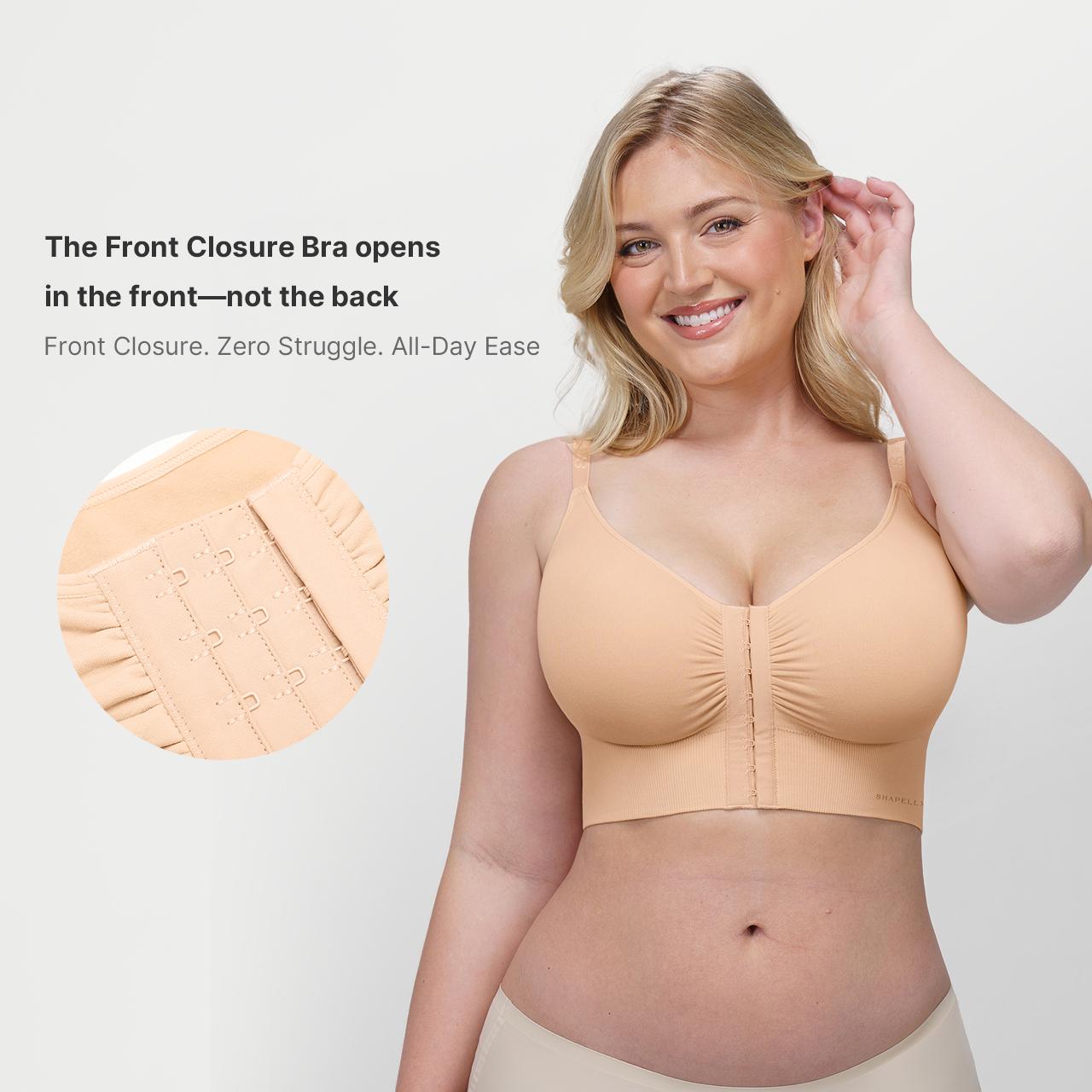 Seamless Push-Up Bra Top with Front Closure