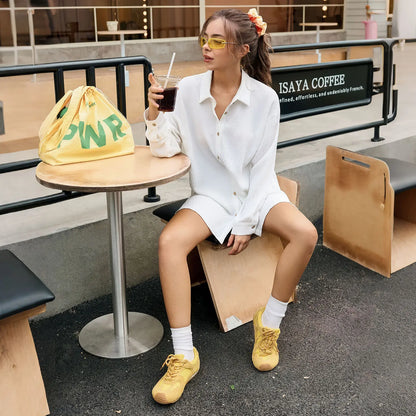 Women Gauze Shirt Shorts Set 2-in-1 Oversized Beach Cover Up Outfit