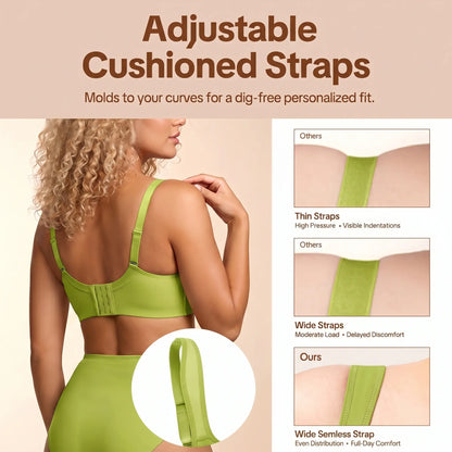 Full Coverage, Seamless Underwire Slimming Support