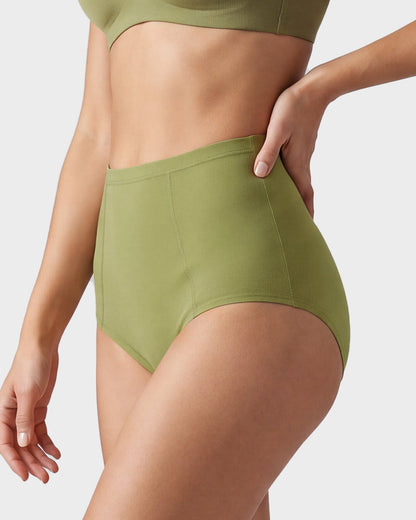 High-Waist Cotton Support Briefs for Women (4 Pack)