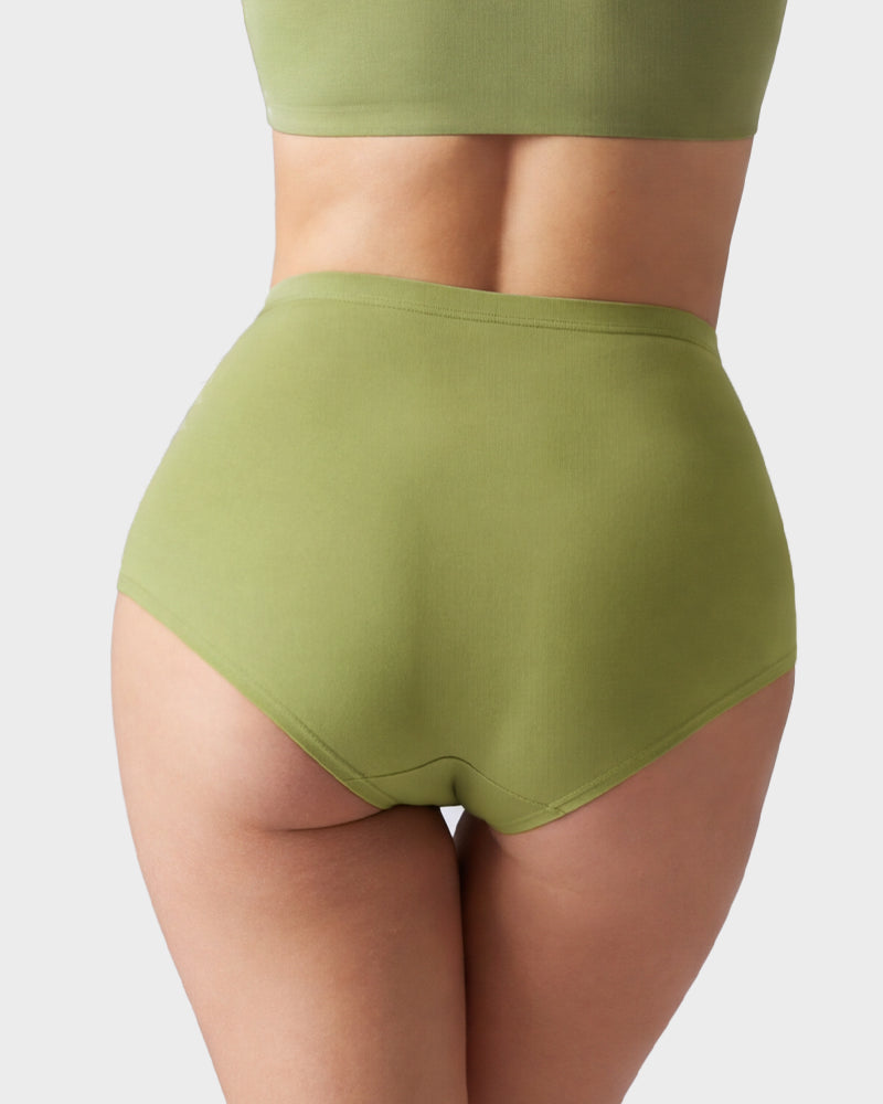 High-Waist Cotton Support Briefs for Women (4 Pack)
