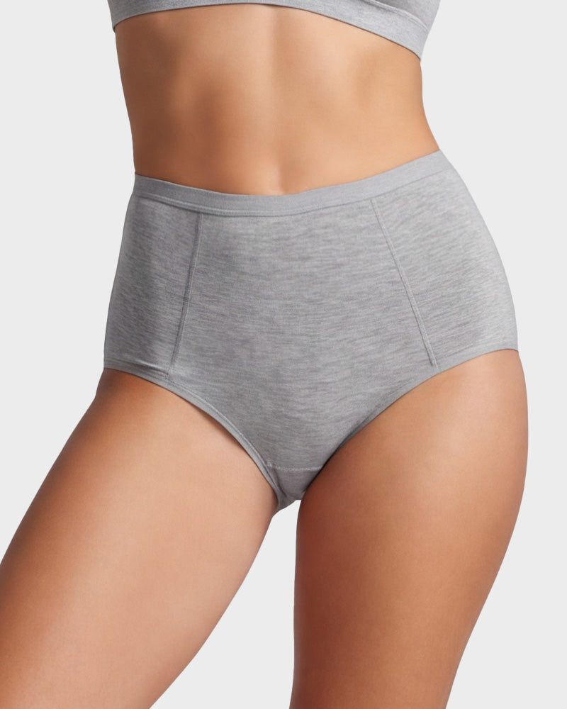 High-Waist Cotton Support Briefs for Women (4 Pack)