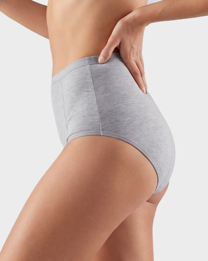 High-Waist Cotton Support Briefs for Women (4 Pack)