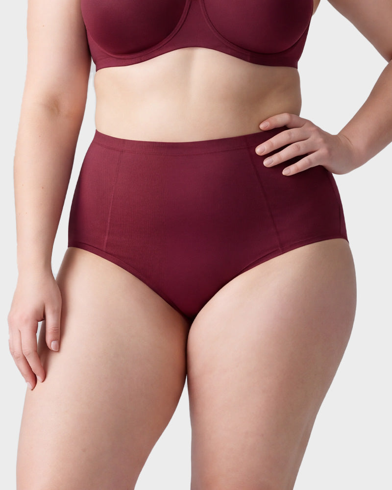 High-Waist Cotton Support Briefs for Women (4 Pack)