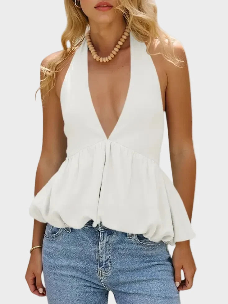 Women's Tie-Back Halter Summer Top
