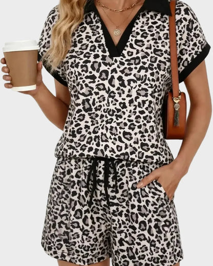 Women's Casual Top & Shorts Outfit