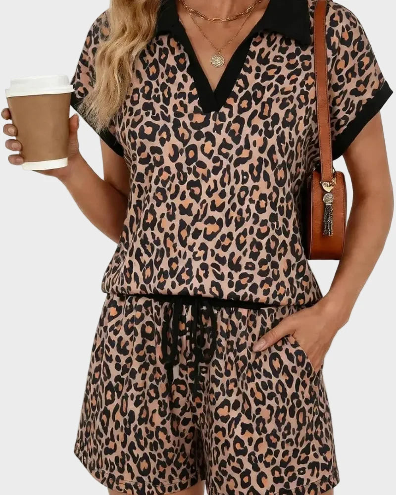 Women's Casual Top & Shorts Outfit