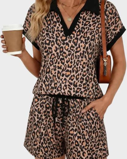Women's Casual Top & Shorts Outfit