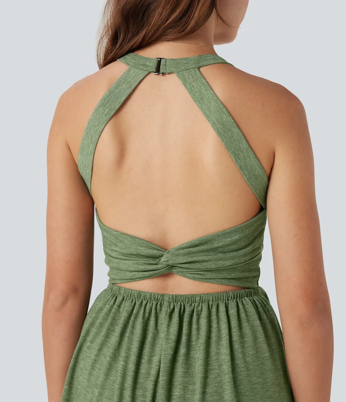 Backless Twisted Side Pocket 2-in-1 Resort Romper-Easy Peezy Edition