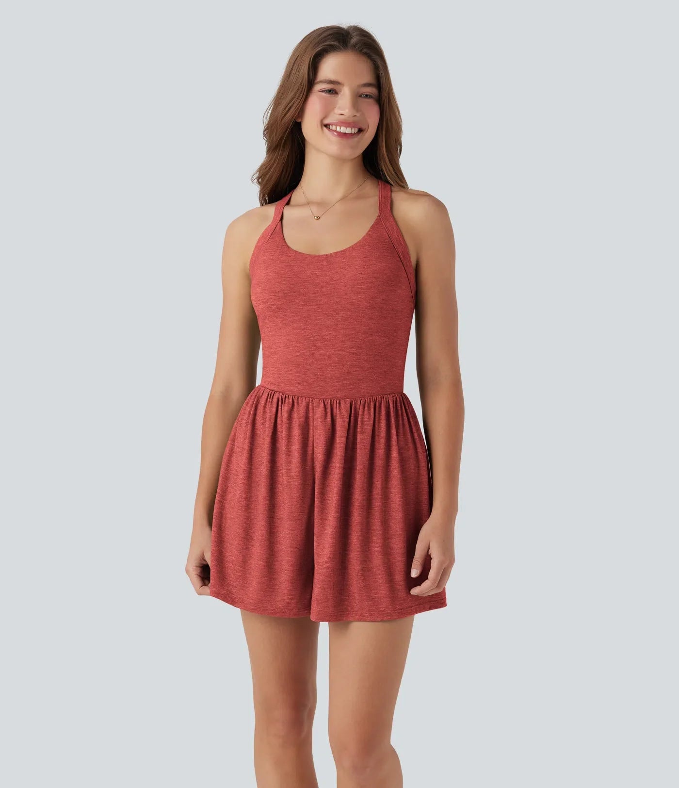 Backless Twisted Side Pocket 2-in-1 Resort Romper-Easy Peezy Edition