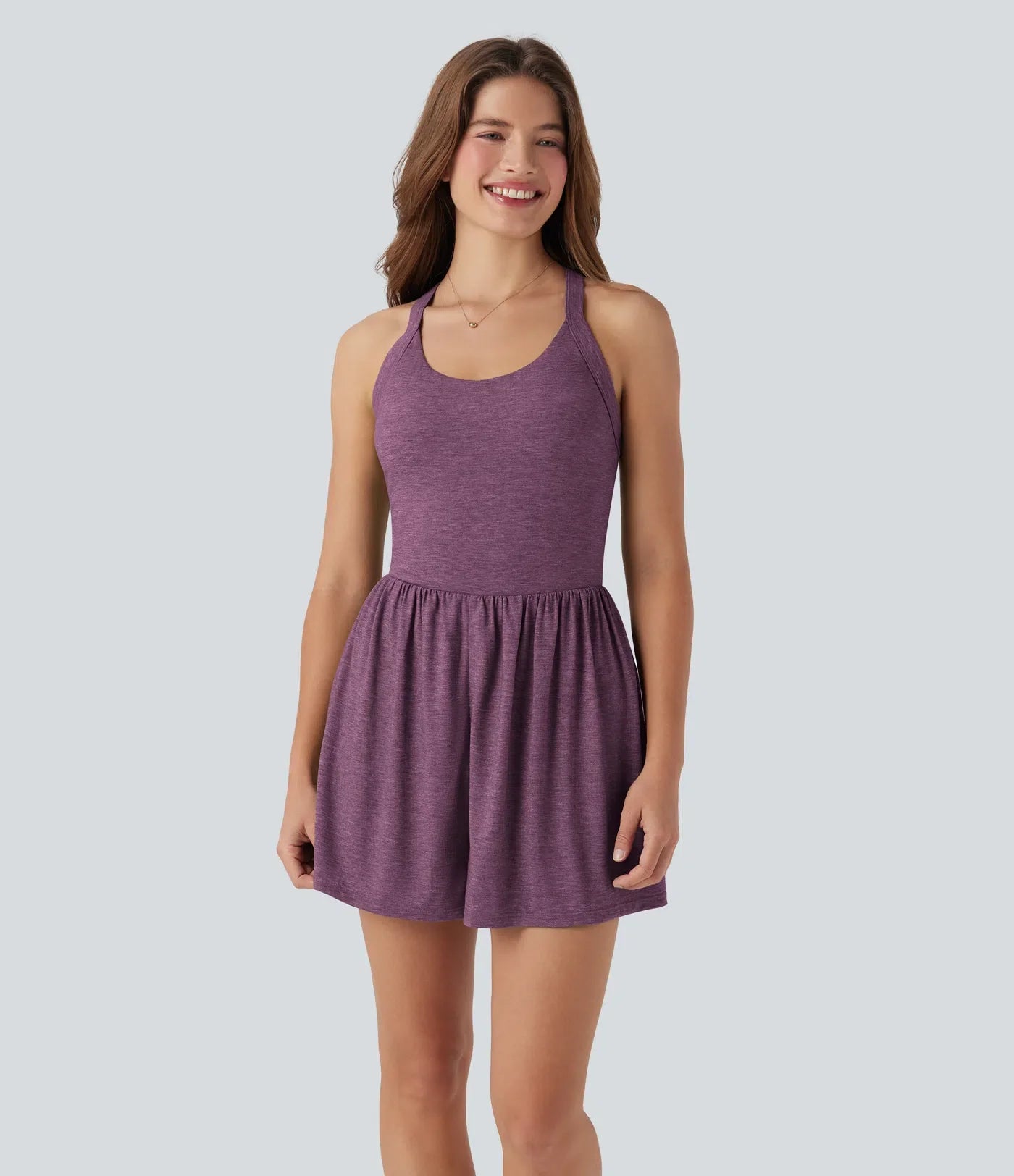 Backless Twisted Side Pocket 2-in-1 Resort Romper-Easy Peezy Edition