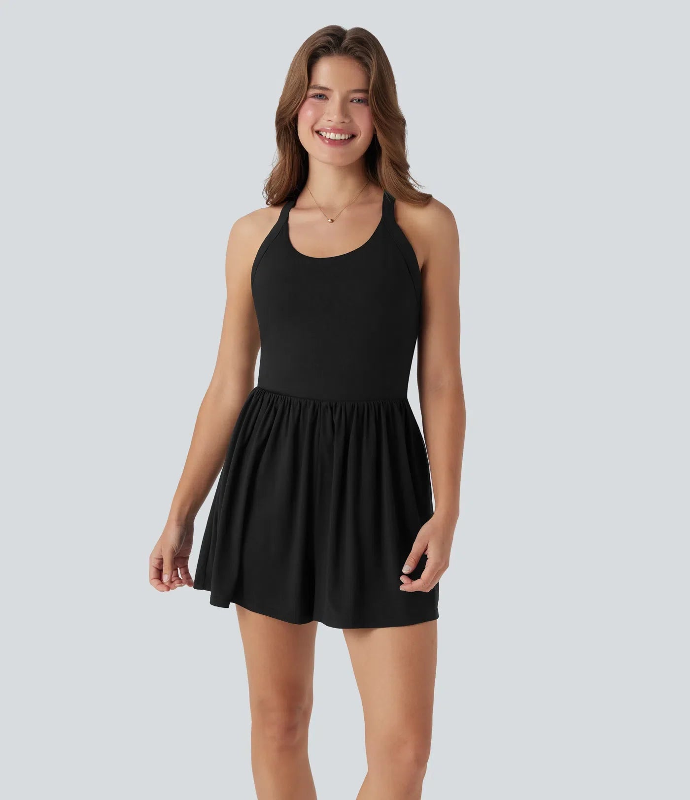 Backless Twisted Side Pocket 2-in-1 Resort Romper-Easy Peezy Edition