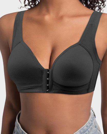 Front Closure Wireless Support Bra – Easy-On Design, Lift & All-Day Comfort