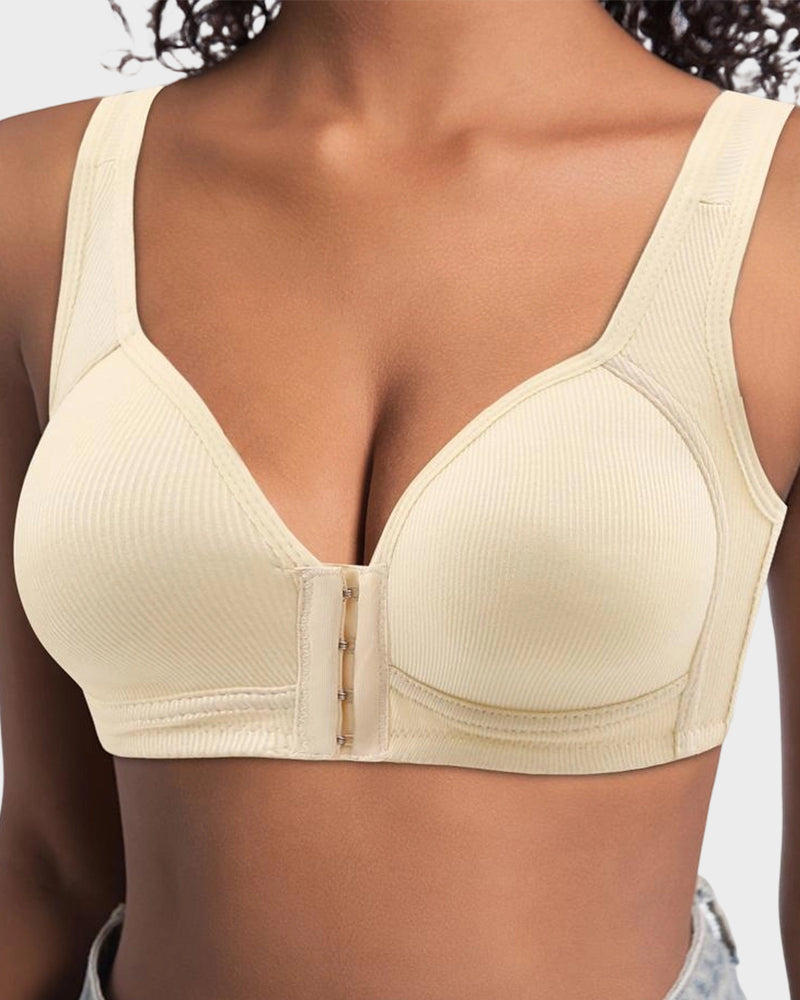 Front Closure Wireless Support Bra – Easy-On Design, Lift & All-Day Comfort