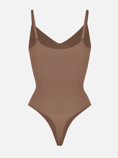 Seamless Covered Bust Jumpsuit Thong Bodysuit Fit