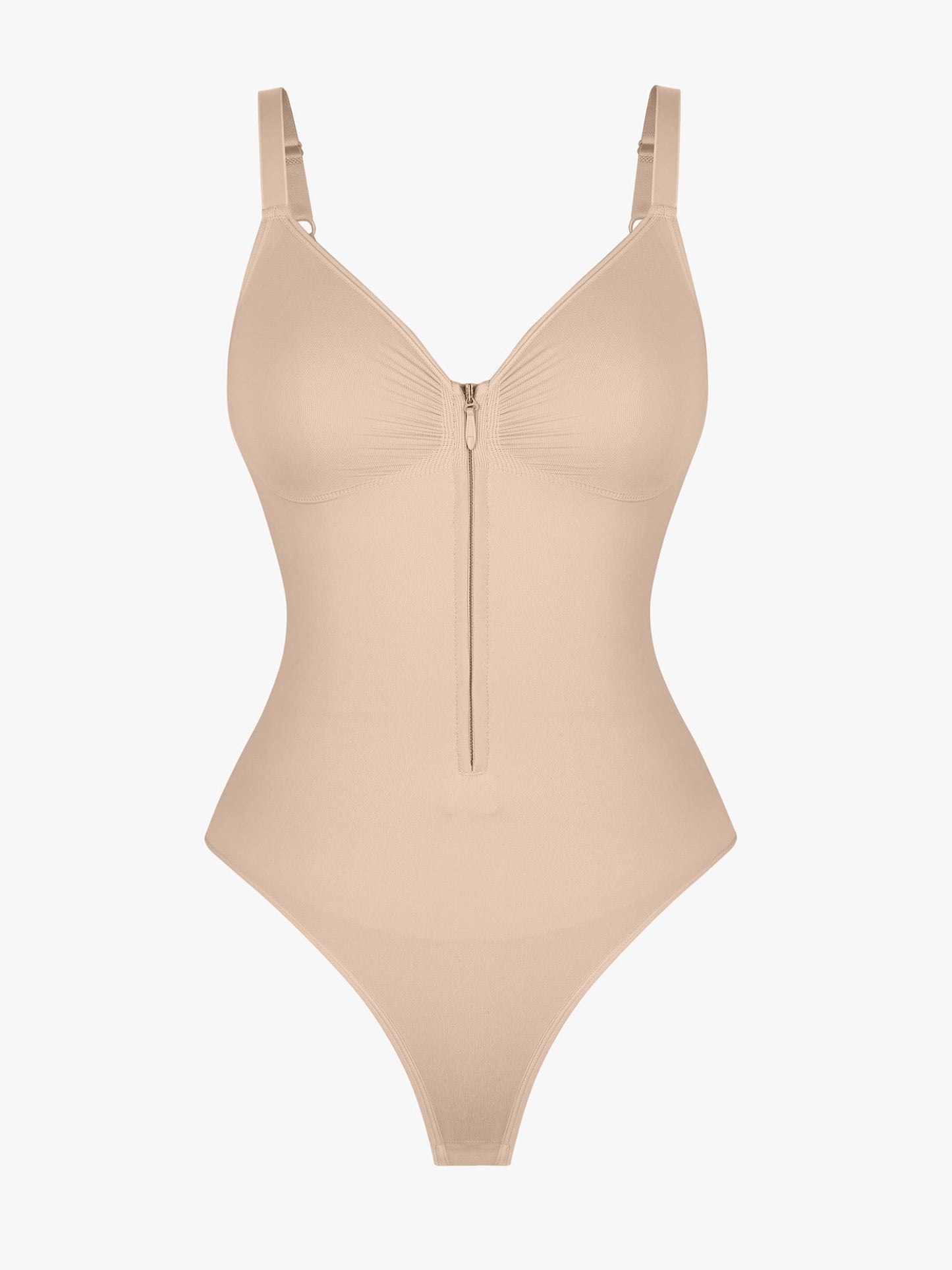 Shapecurve Tummy Control Seamless Zipper Shaping Bodysuit